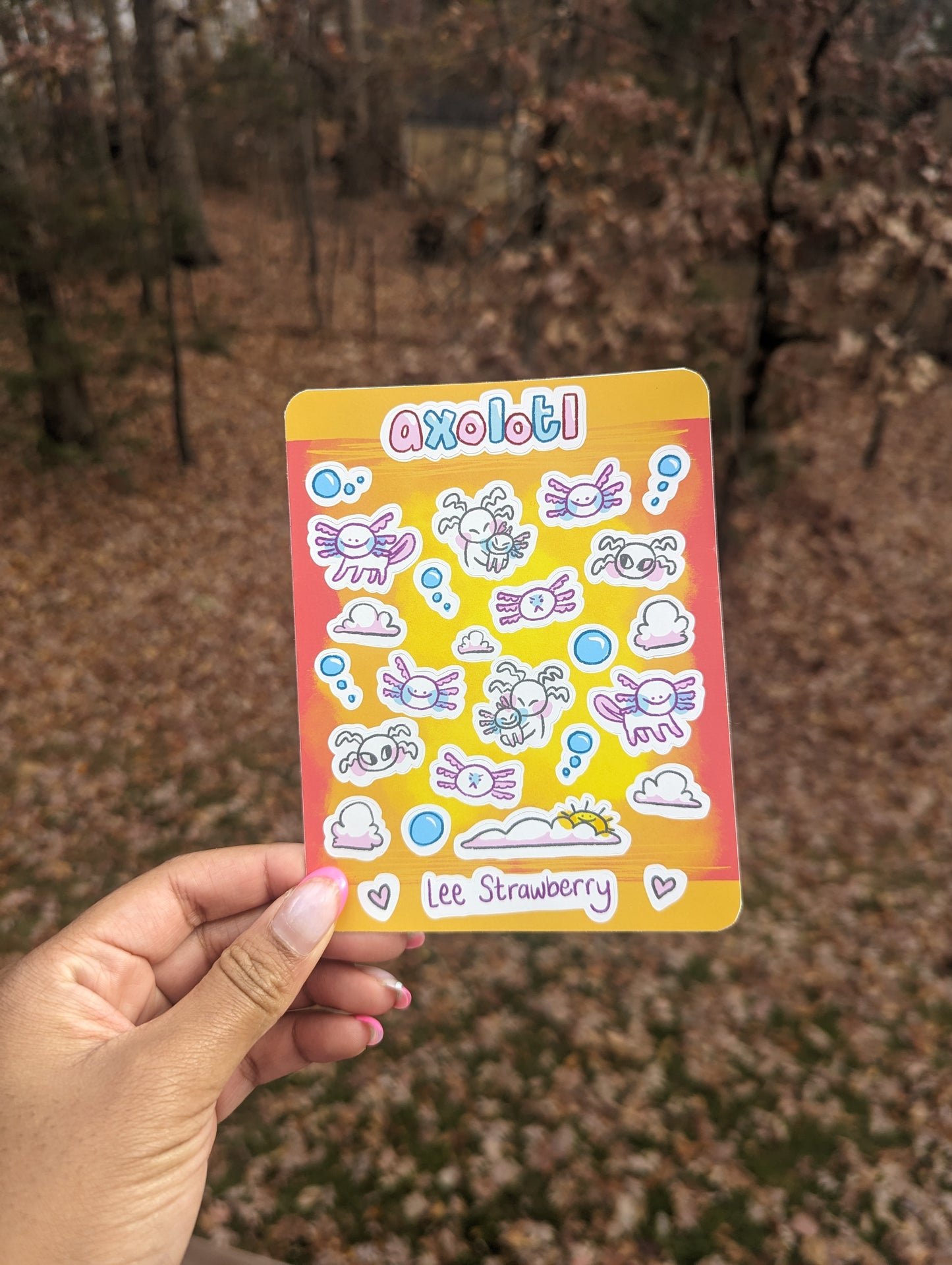 Axolotl Sticker Sheet