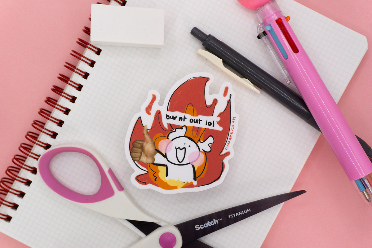 Burnt Out Sticker