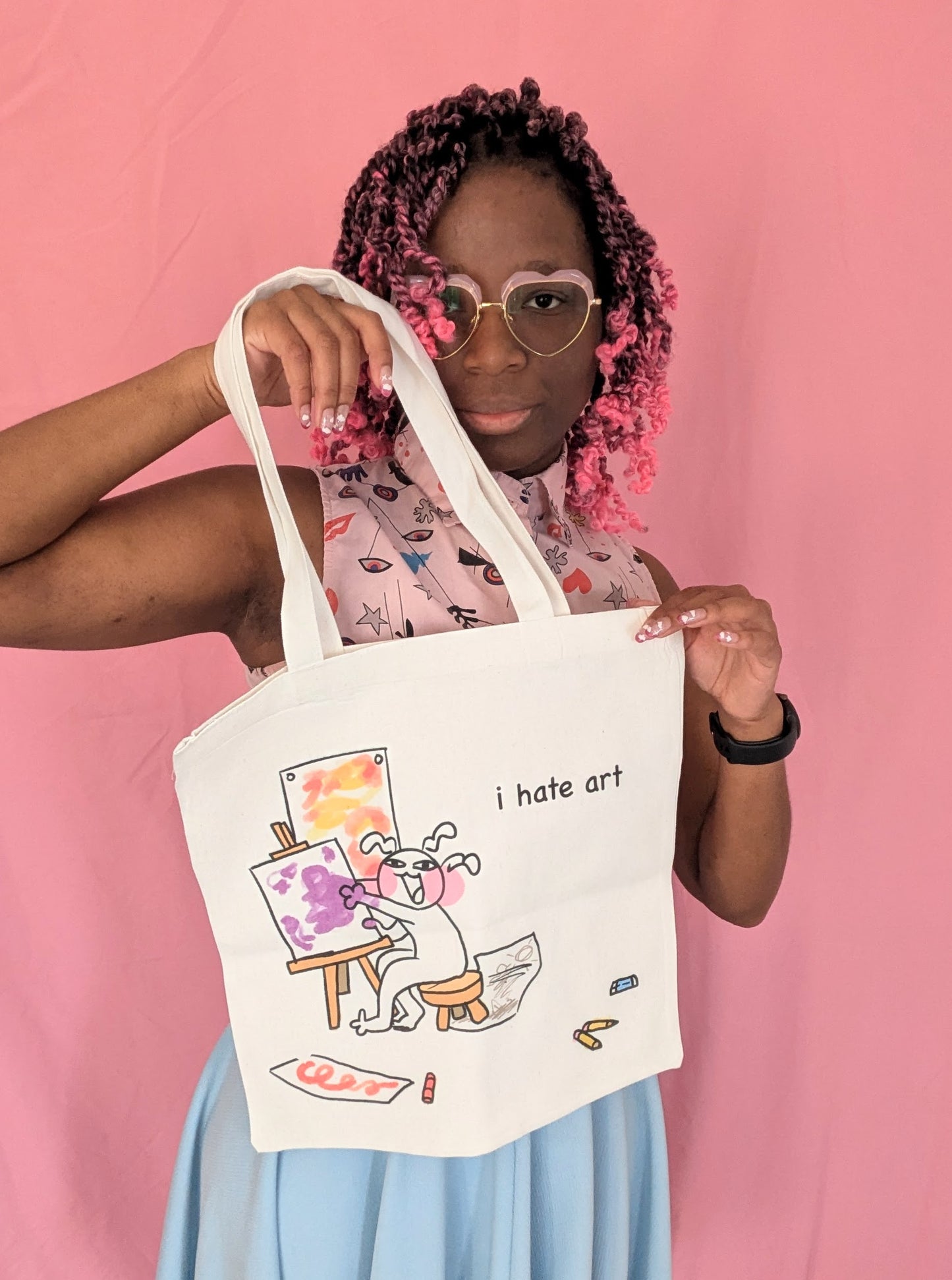 I Hate Art Large Tote