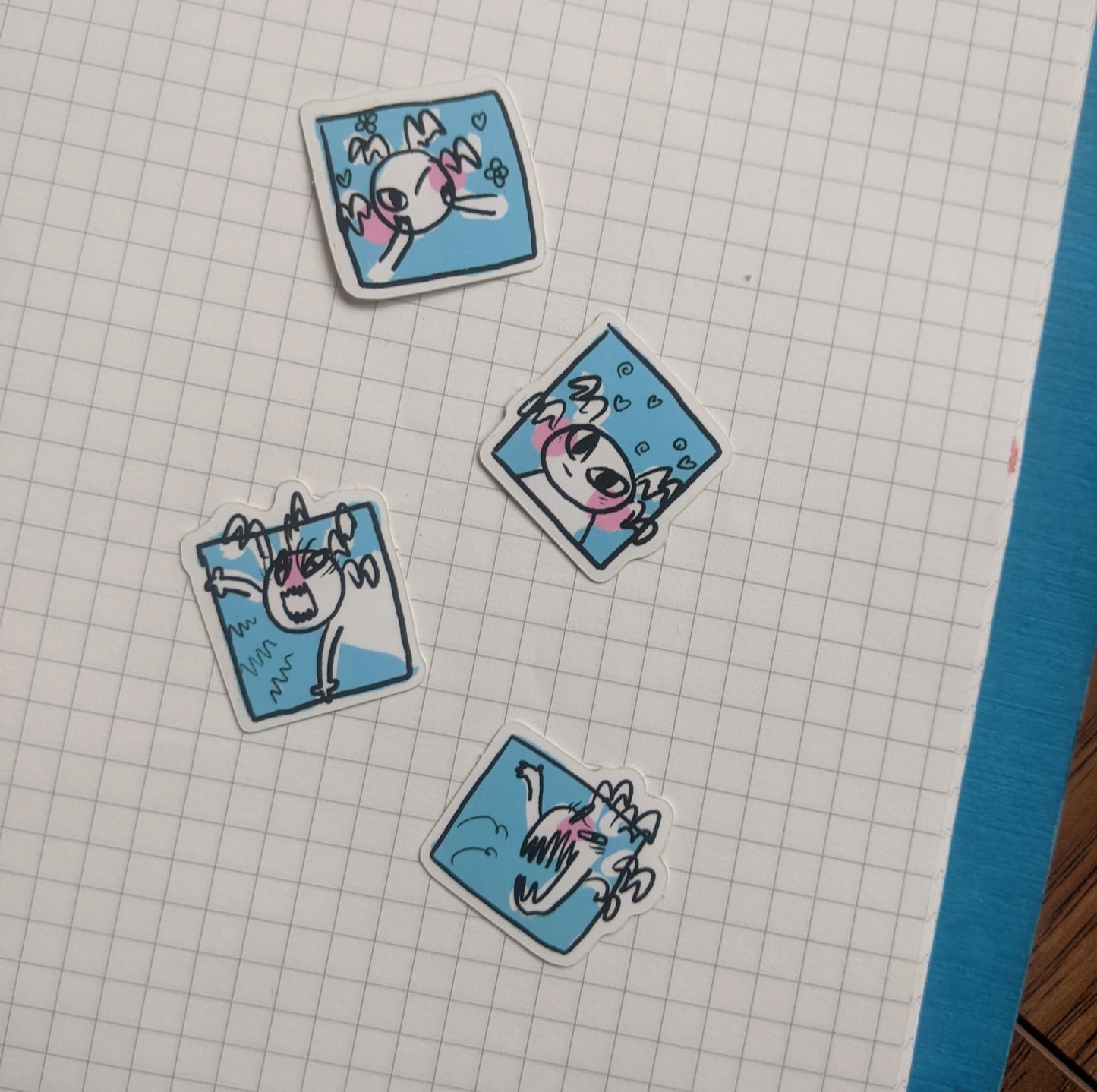 Image of the Cute yet Spookie image set in front of a gridded notebook.