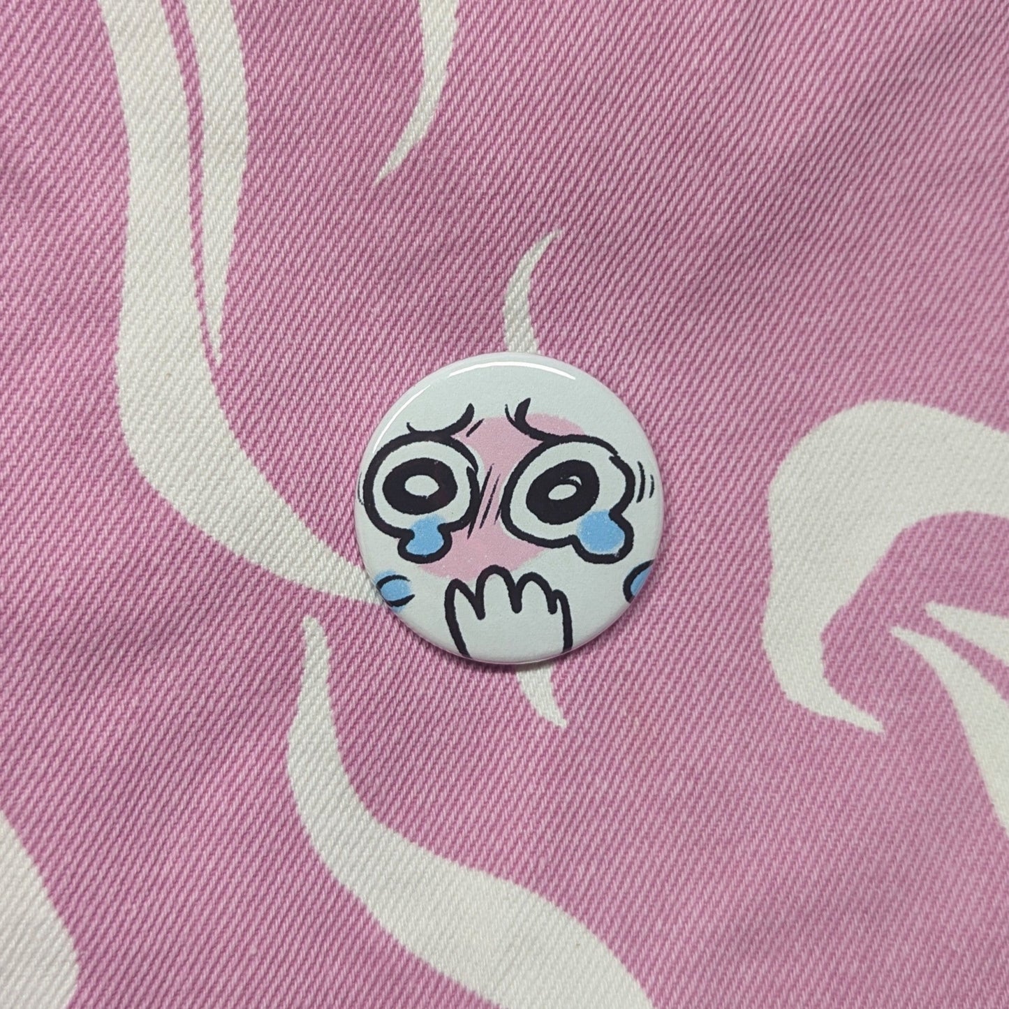 WAAA Sobbing!! Button Pin