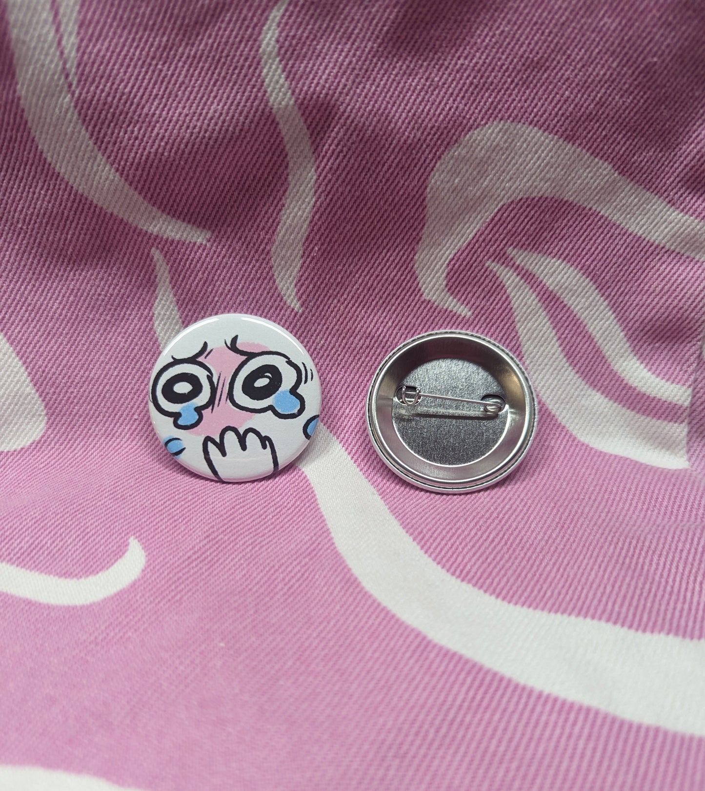 WAAA Sobbing!! Button Pin