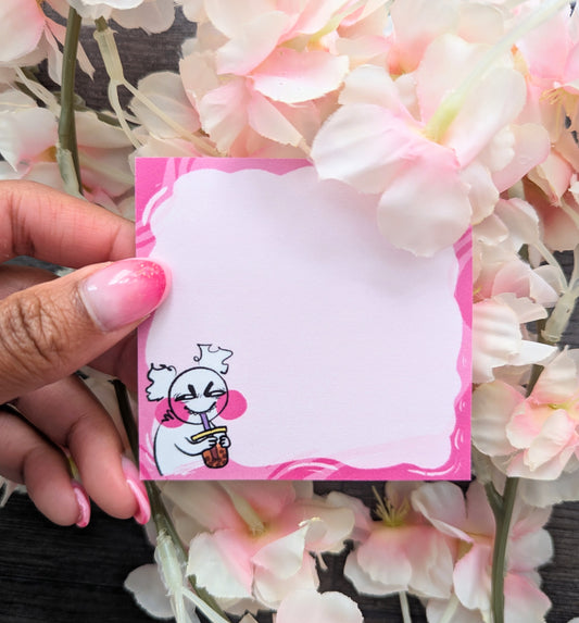 Sippin' and Schemin' Boba Themed Sticky Notes