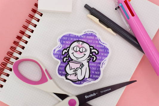Burnt Out Denial Sticker