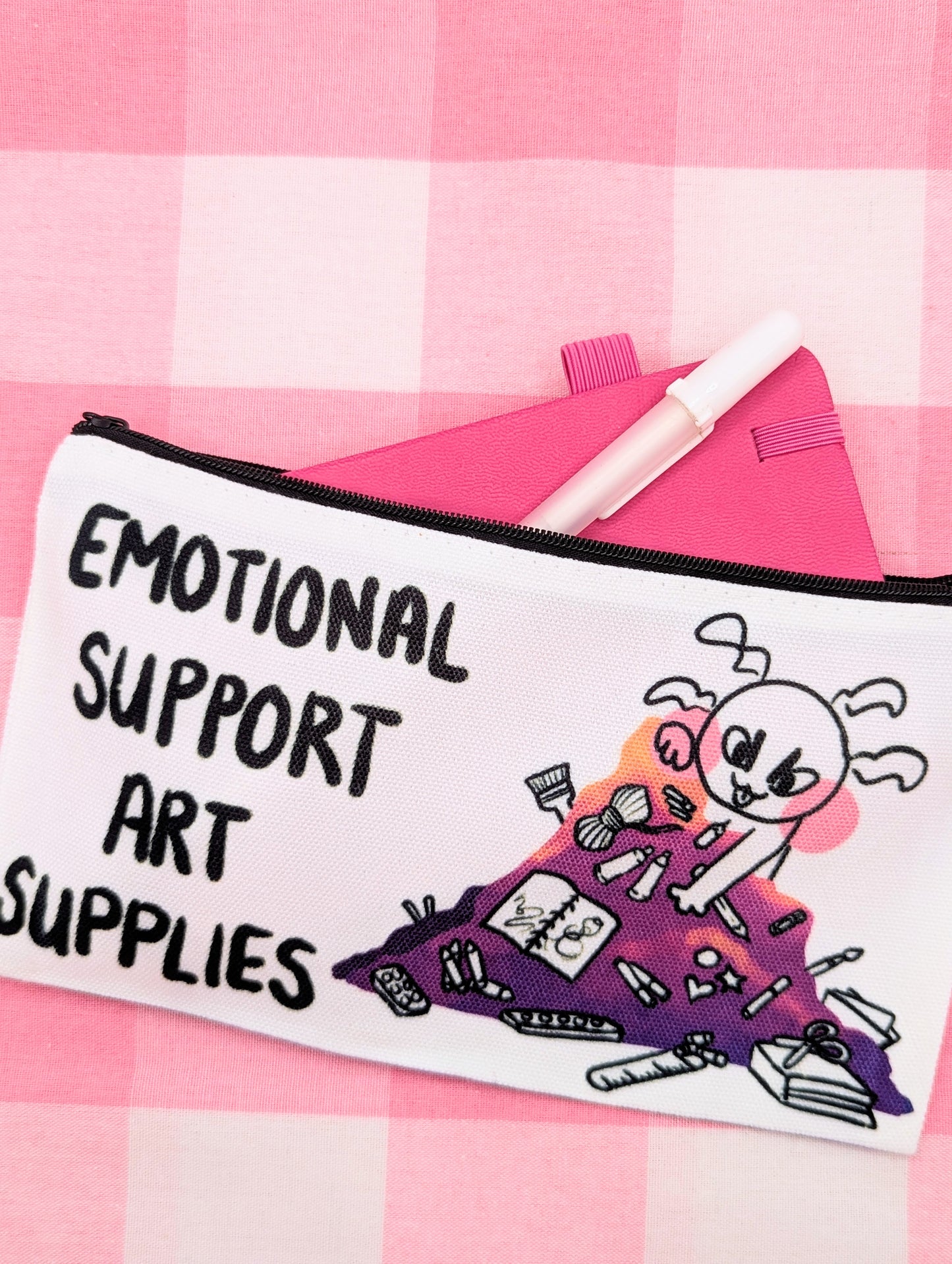Emotional Support Art Supplies Pencil Case