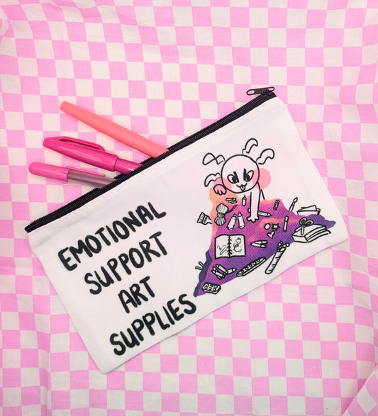 Emotional Support Art Supplies Pencil Case