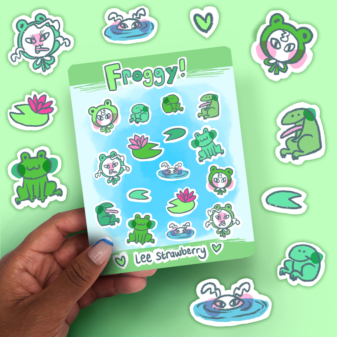 NEW Froggy Sticker Sheet