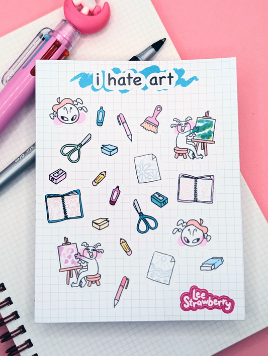 I Hate Art Sticker Sheet