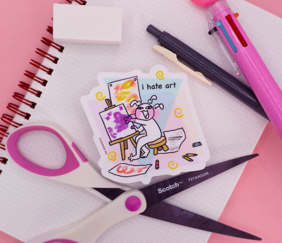I Hate Art Sticker