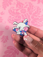 Load image into Gallery viewer, Tea Time Peace Sign Enamel Pin
