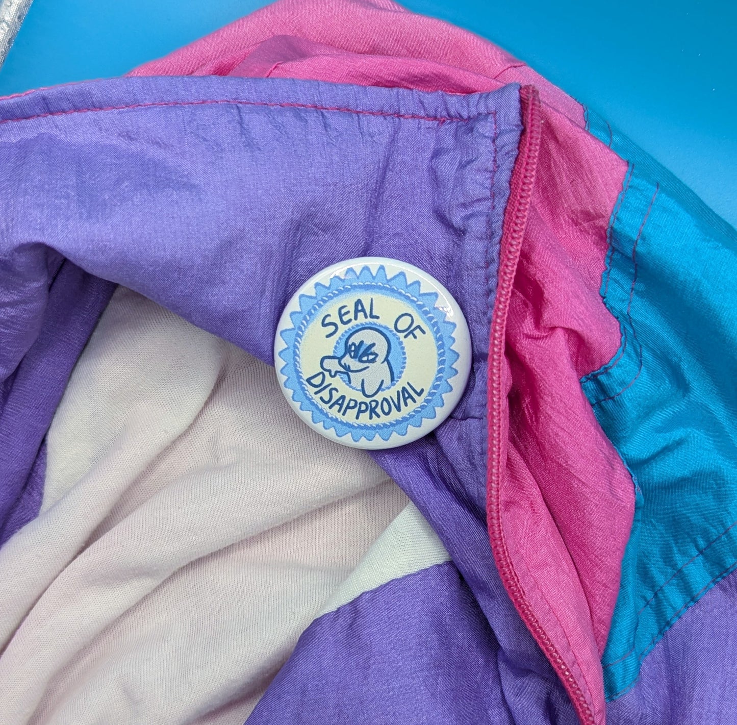 Seal Of Disapproval Button Pin