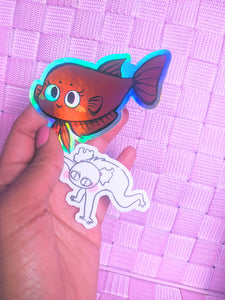 Ruby the Veiltail Betta Fish Sticker