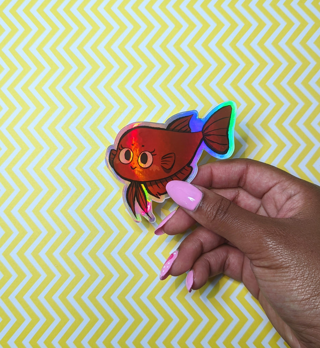 Ruby the Veiltail Betta Fish Sticker