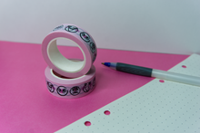 Load image into Gallery viewer, Two rolls of &quot;Five Stages of Lee&quot; washi tape stacked on top of each other, on top of solid pink and dotted white paper.
