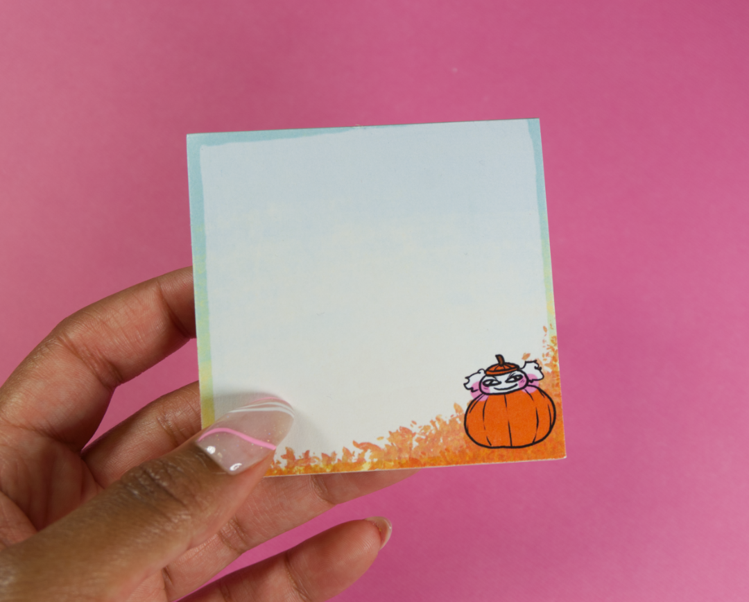 Fall Pumpkin Magnetic Memo Pad