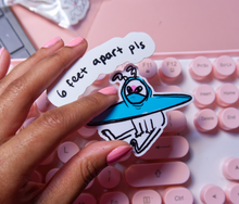 Load image into Gallery viewer, Six Feet Apart Please! Sticker
