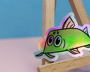 Corydoras Holographic Sticker